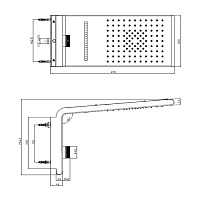 Bossini Syncro Душевая панель с термостатом - верхний душ, 3 вида струи, цвет: chrome I00591.030