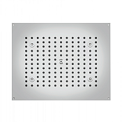 Bossini Rectangular Потолочный душ встраиваемый 47 см, 1 вид струи, LED, цвет: chrome H37450.030