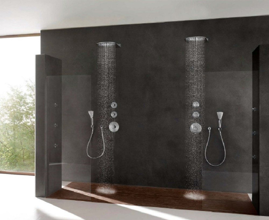 Kludi A-QA Верхний душ 25x60 см, с 2 режимами струи, на стену, цвет: хром 6488005-00