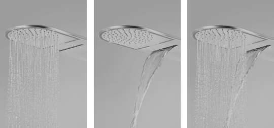 Kludi A-QA Верхний душ 25x60 см, с 2 режимами струи, на стену, цвет: хром 6488005-00