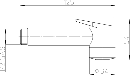 Bossini Paloma Гигиенический душ, 1 вид струи, цвет: chrome B01443.030