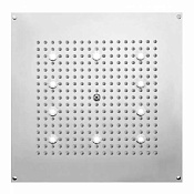 Bossini Cube Потолочный душ встраиваемый 37 см, 1 вид струи, LED, цвет: satin nickel H37453.094