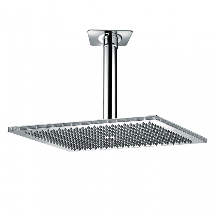 Bossini Rectangular Верхний душ 50x40 см, 1 вид струи, кронштейн потолочный 30 см, цвет: chrome H35369.030