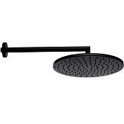 Bossini Cosmo Верхний душ d28 см, 1 вид струи, кронштейн настенный 40 см, цвет: mat black H70596.073