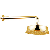 Cisal Cherie Верхний душ d22 см, 1 вид струи, кронштейн настенный 35 см, цвет: 24k gold DS01367024
