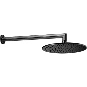 Cisal Shower Верхний душ d25 см, 1 вид струи, кронштейн настенный 35 см, цвет: night black DS01363040