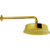Cisal Shower Верхний душ d21 см, 1 вид струи, кронштейн настенный 27 см, цвет: 24k gold DS01327024