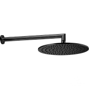 Cisal Shower Верхний душ d30 см, 1 вид струи, кронштейн настенный 40 см, цвет: night black DS01362040