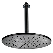 Cisal Shower Верхний душ d30 см, 1 вид струи, кронштейн потолочный 23,4 см, цвет: night black DS01370040
