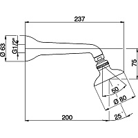 Cisal Arcana Душевая лейка для настенного крепления, цвет: chrome AR00154021