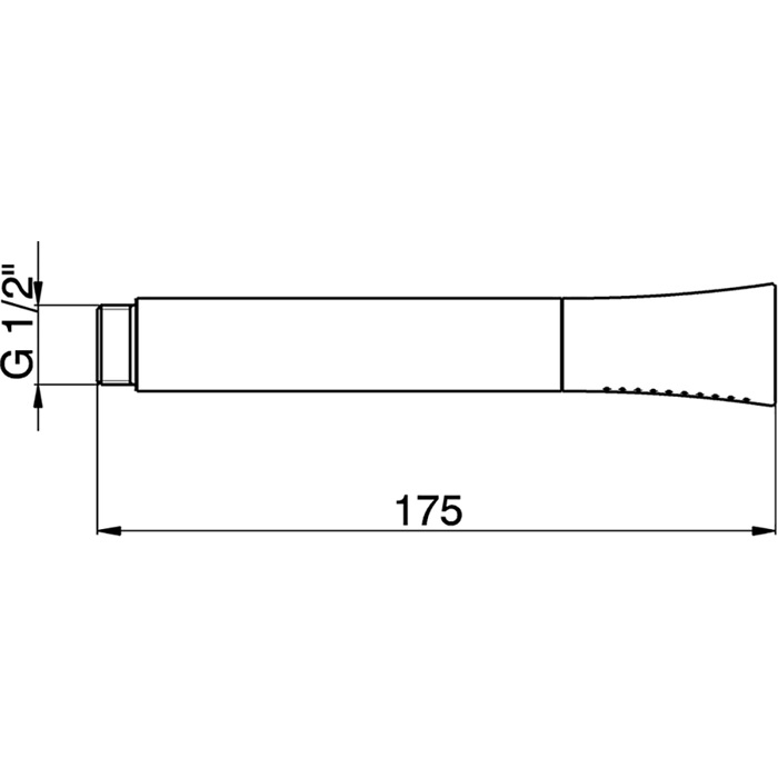 Cisal Shower Душевая лейка с латунной ручкой, 1 вид струи, цвет: chrome DS01420021