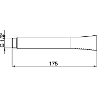 Cisal Shower Душевая лейка с латунной ручкой, 1 вид струи, цвет: chrome DS01420021