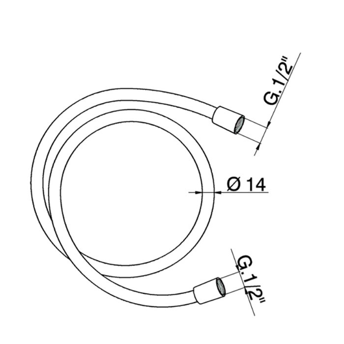 Cisal Shower Душевой шланг 150 см, цвет: night black ZA00904040