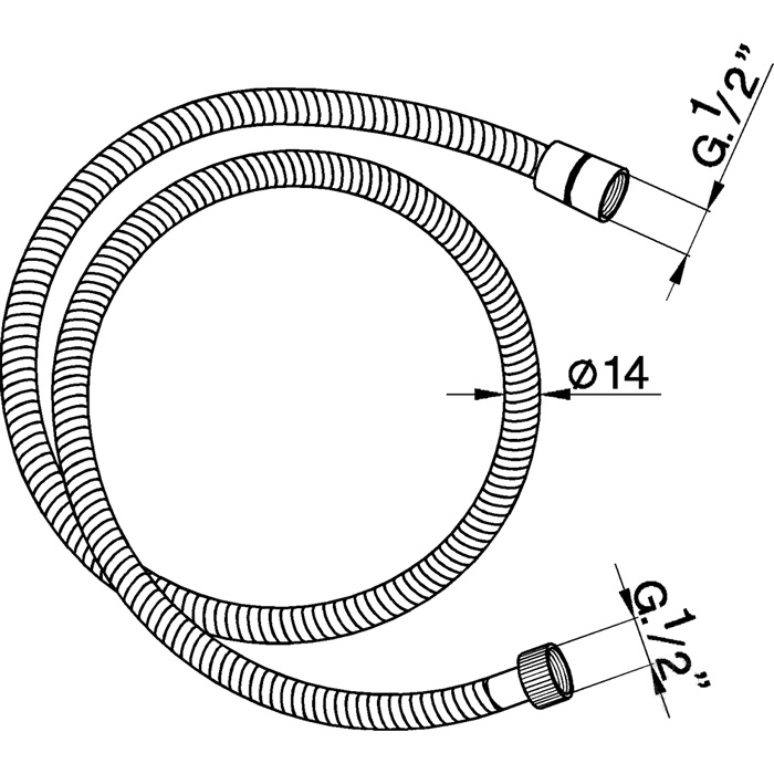 Cisal Shower Душевой шланг 150 см, цвет: 24k gold ZA00901024