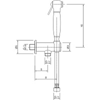Cisal Shower Гигиенический душ, со шлангом 120 см, вывод с держателем, цвет: 24k gold AR00791024