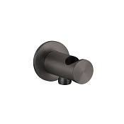 Gessi 316 Bath-Shower Шланговое подключение с держателем душа, цвет: black metal brushed PVD 54161#707