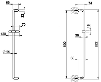 Gessi Goccia Душевая штанга 82,2 см, цвет: chrome 33644#031