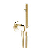 Gessi Inciso Гигиенический душ многостуйный, держатель с подводом воды, шланг 125 см, цвет: gold PVD 58153#246