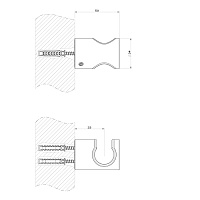 Gessi Inciso Держатель для ручного душа фиксированный, цвет: finox brushed nickel 58157#149