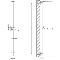 Gessi Rilievo Душевая штанга 86 см, цвет: chrome 59244#031
