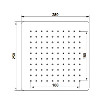 Bongio Soffioni Верхний душ 25х25 см,цвет хром 00883CR25Q7PR