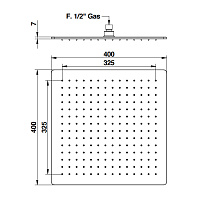 Bongio Soffioni Верхний душ 40х40 см,цвет хром 00883CR40Q7PR