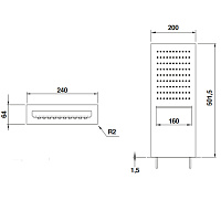 Bongio Soffioni Верхний душ, brushed steel 00889ASLL