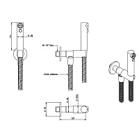 Bongio Set Doccia Гигиенический душ, цвет золото 00904OR00