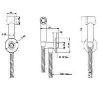 Bongio Гигиенический душ, цвет золото 00903ORPR