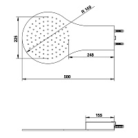 Bongio O'Clock Green Душевая головка, цвет белый матовый 14889BI00
