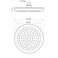 Bongio Pi7 Душевая головка, цвет хром 00886CRPR