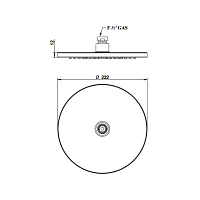 Bongio Душевая головка 22,2 см, цвет черный матовый 00880NE00