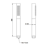 Bongio Душевая лейка 18,7х2,3 см, цвет золото 00850OR00