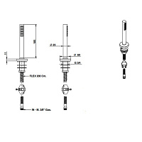Bongio Fleur Ручной душ встраиваемый, цвет золото 00844OR00