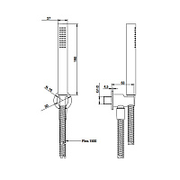 Bongio Ручной душ с гибким шлангом, цвет белый матовый 00830BIM1PR