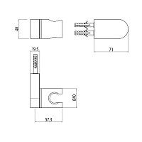 Gattoni Programma Doccia Держатель для душа, цвет: хром 1404500C0cr