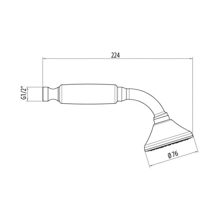 Gattoni Programma Doccia Лейка ручная для душа, цвет: хром 6480/PDCOcr