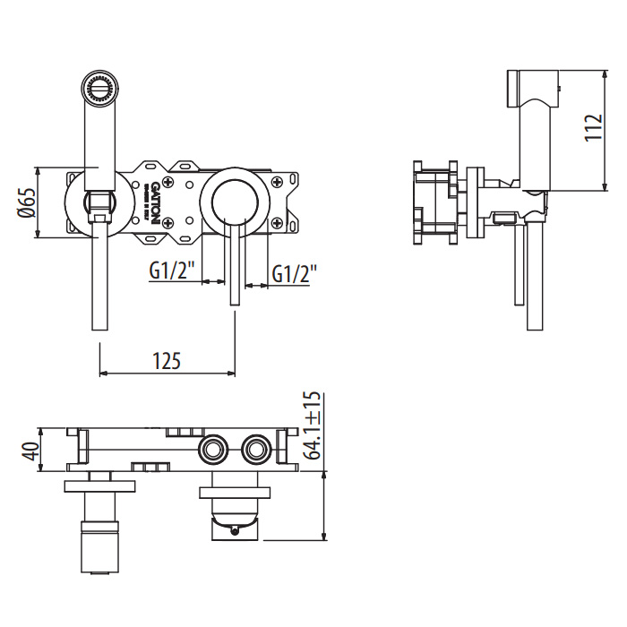 Gattoni GBox Набор встроенный, цвет: Bianco Opaco 9112/91BO