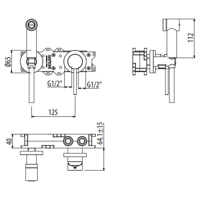 Gattoni GBox Набор встроенный, цвет: Nero Opaco 9112/91NO