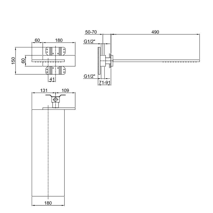 Fantini Milano Верхний душ, нерж. сталь 86 93 8036B