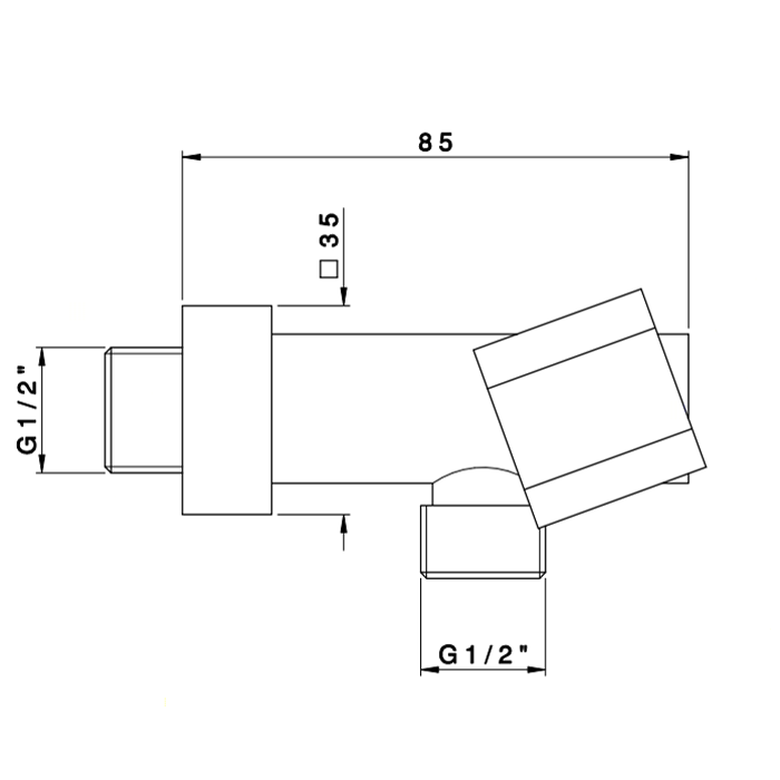 Nicolazzi Doccia Шланговое подключение с держателем для лейки, цвет: хром 5690CR
