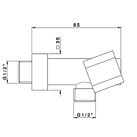 Nicolazzi Doccia Шланговое подключение с держателем для лейки, цвет: хром 5690CR
