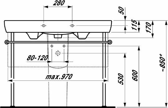 Раковина Laufen Pro  накладная 8.1395.8.000.104.1