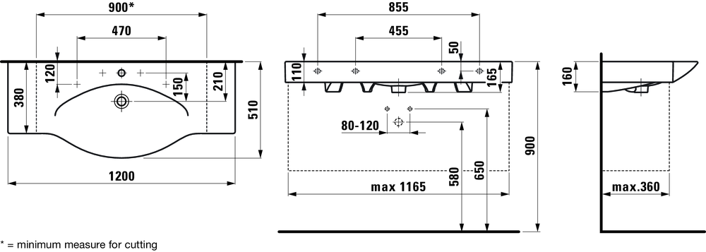 Мебельная раковина Laufen Palace 8.1170.4.000.104.1