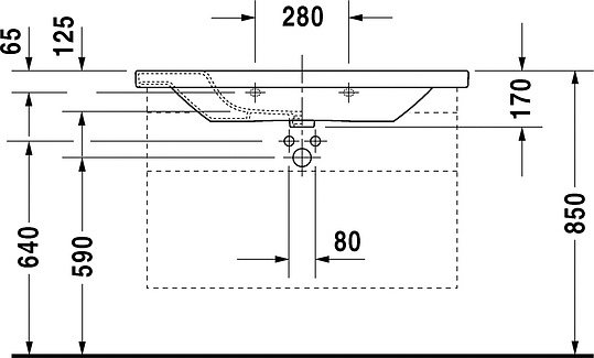 Duravit DuraStyle Раковина 100x48 см, цвет белый 232010 2320100000