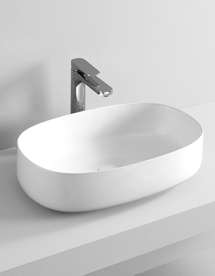 ArtCeram Cognac Раковина чаша 55x35x14,5h см, без перелива, покрытие Saniglaze, цвет: glossy white COL003 01 34