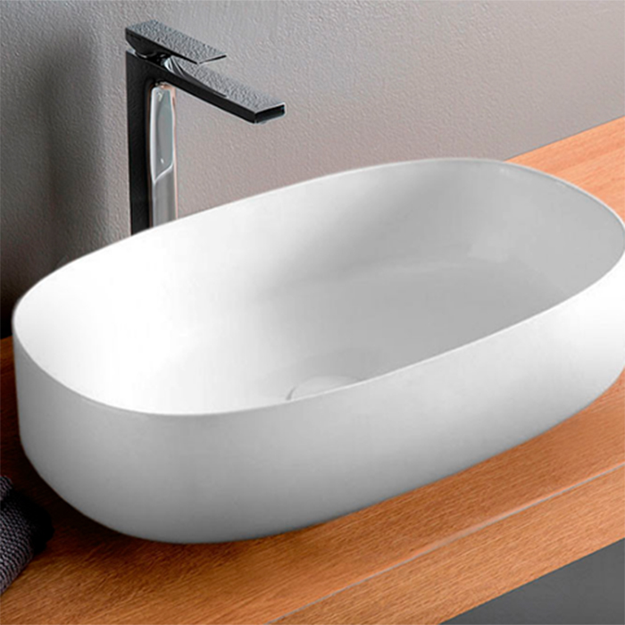 ArtCeram Cognac Раковина чаша 55x35x14,5h см, без перелива, покрытие Saniglaze, цвет: glossy white COL003 01 34