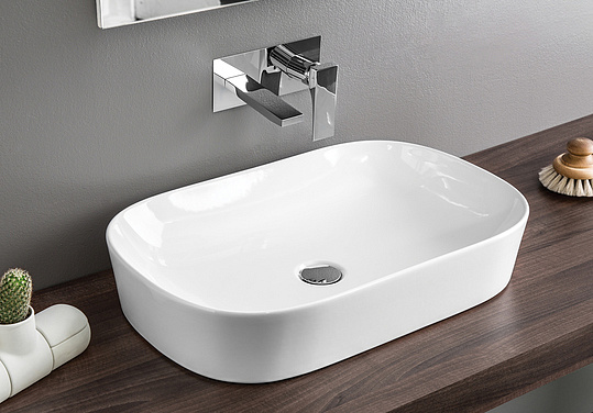 ArtCeram Ghost Раковина чаша 65x42x12,5h см, без перелива, цвет: glossy white GHL002 01 00