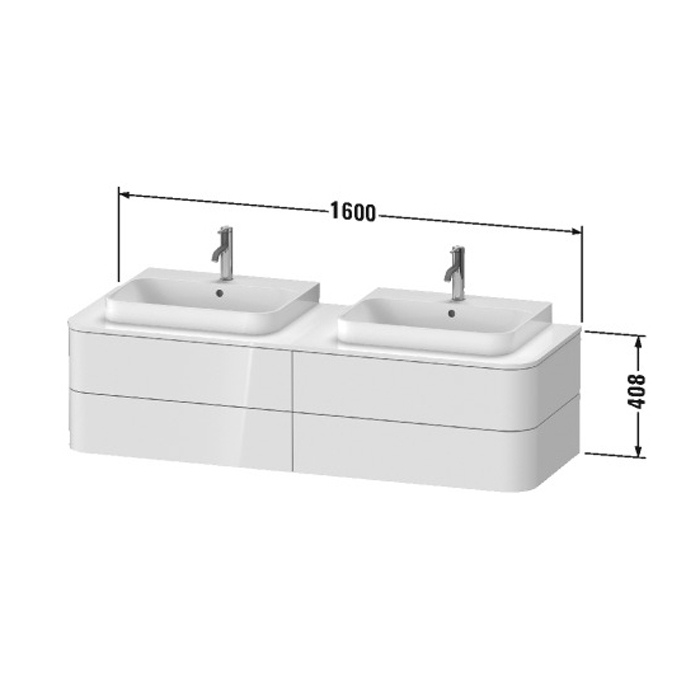 Duravit Happy D.2 Plus Раковина 60х40 cм, цвет белый 2359600000