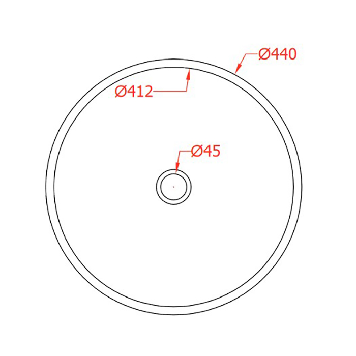 ArtCeram Atelier Раковина чаша d44x15h см, без перелива, цвет: glossy white ATL001 01 00